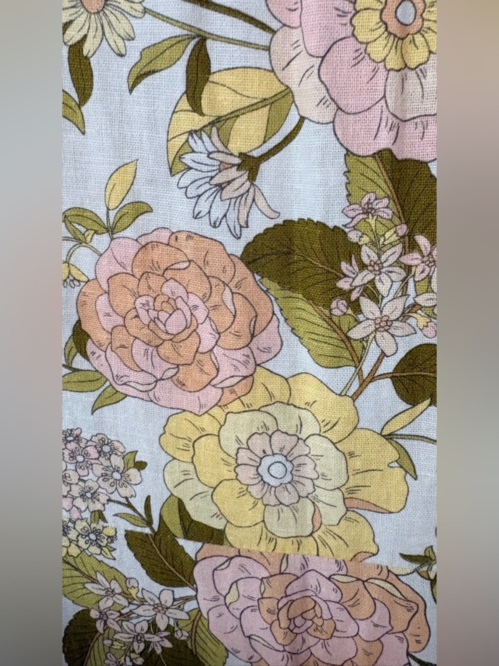 Who What Wear Small Linen Floral Tie Back Midi Dress Puff Sleeves & Side Pockets - Picture 10 of 11